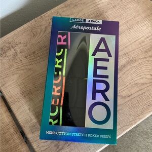 Aeropostale Men's Cotton Stretch Boxer Briefs - Teal/Blue Gradient Box